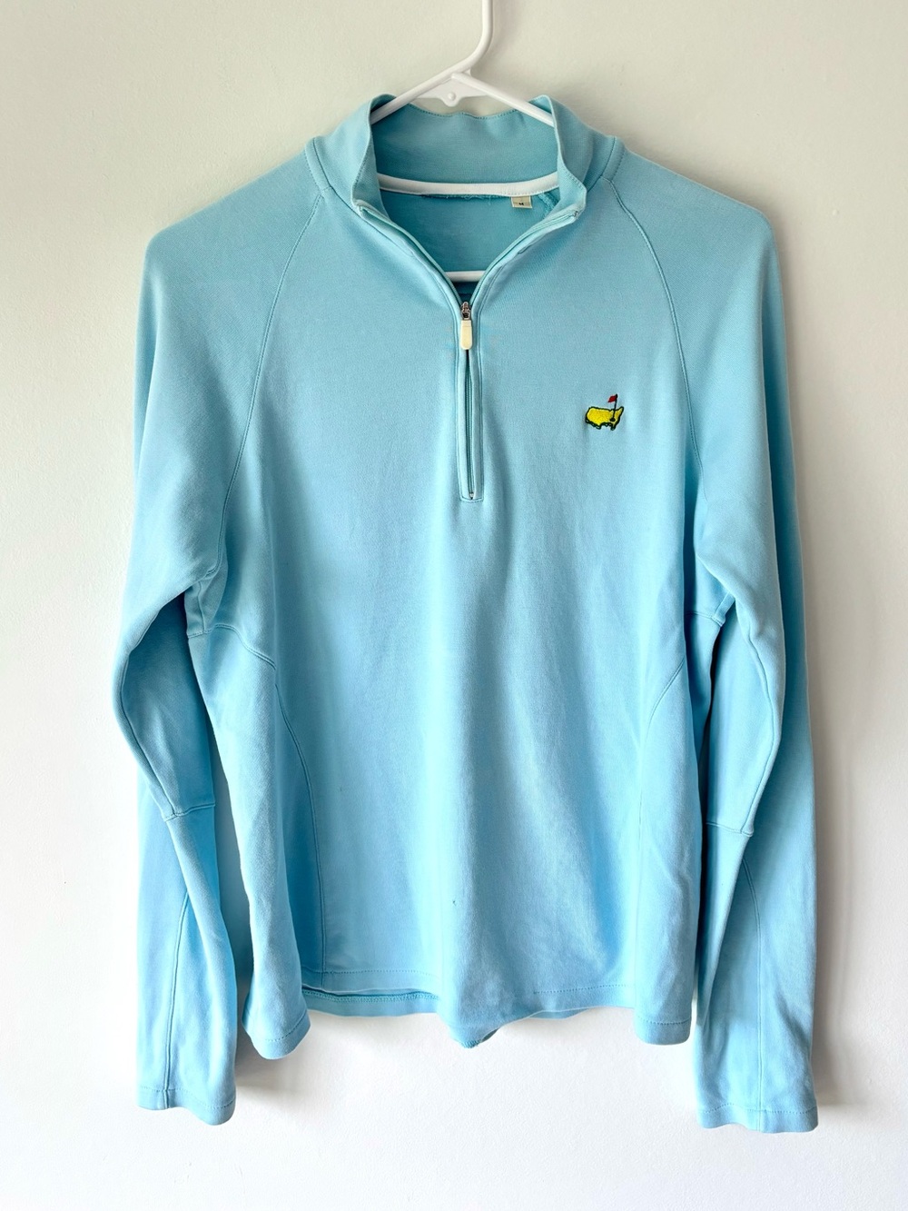 Bobby Jones Masters Blue Quarter Zip Pullover Golf Performance Sporty Preppy